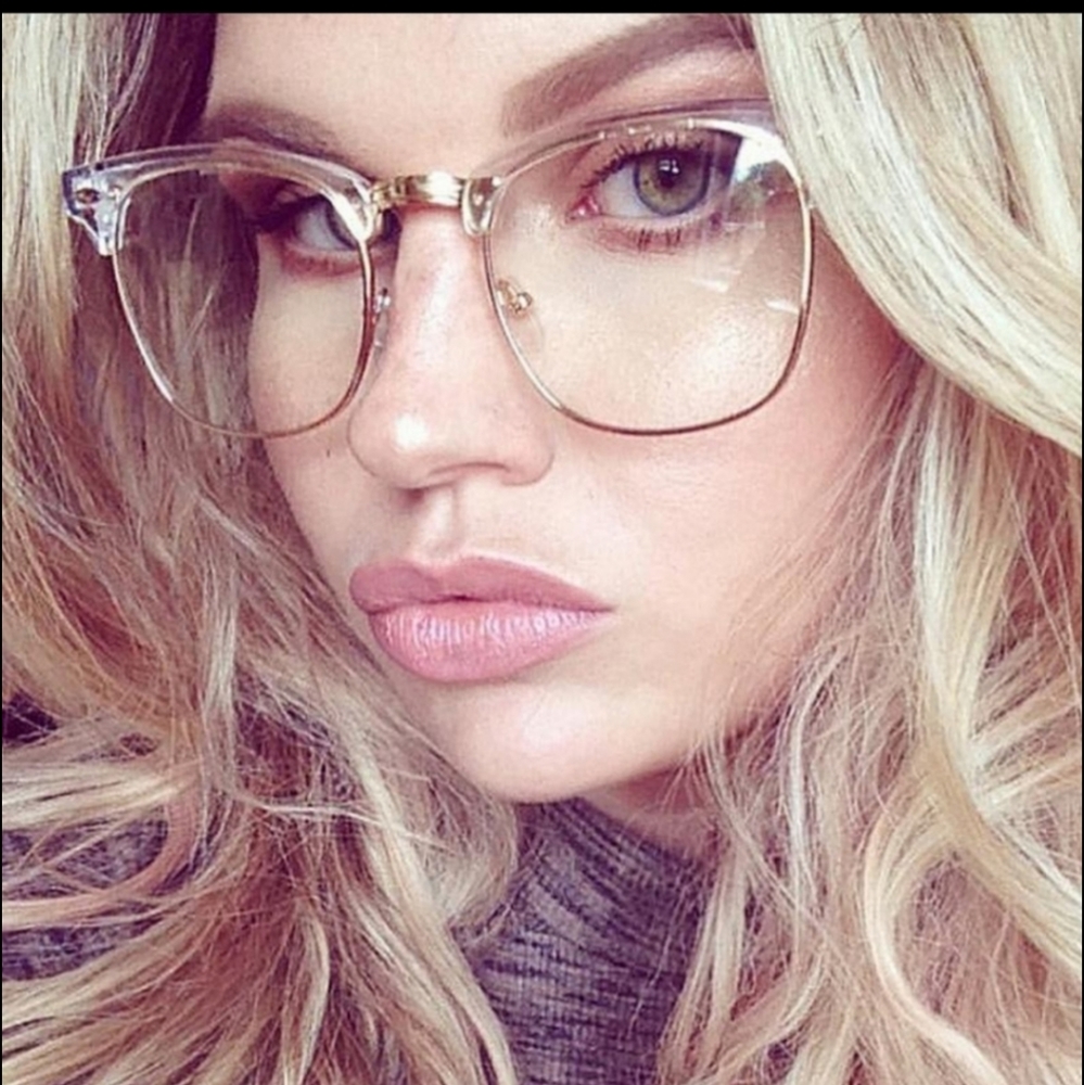 Trendy clear glasses